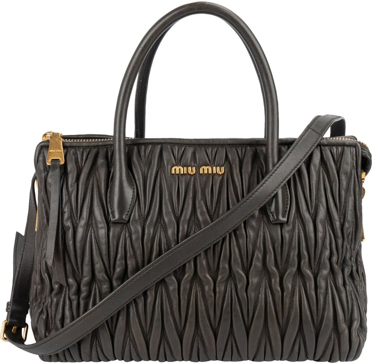 Miu Miu Miu Miu Quilted Leather City Handbag