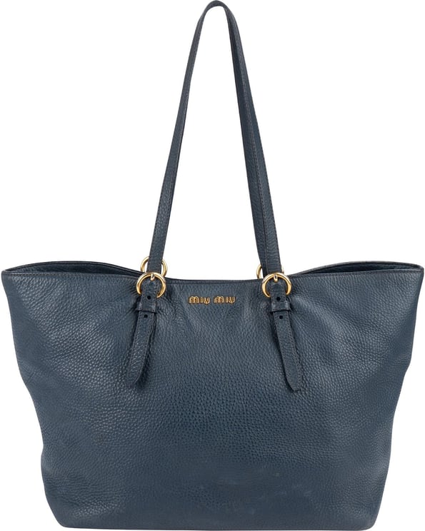 Miu Miu Miu Miu Vitello Daino Leather Tote Shoulder Bag