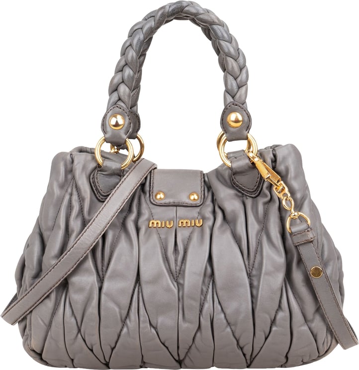 Miu Miu Miu Miu Quilted Nappa Leather City Handbag