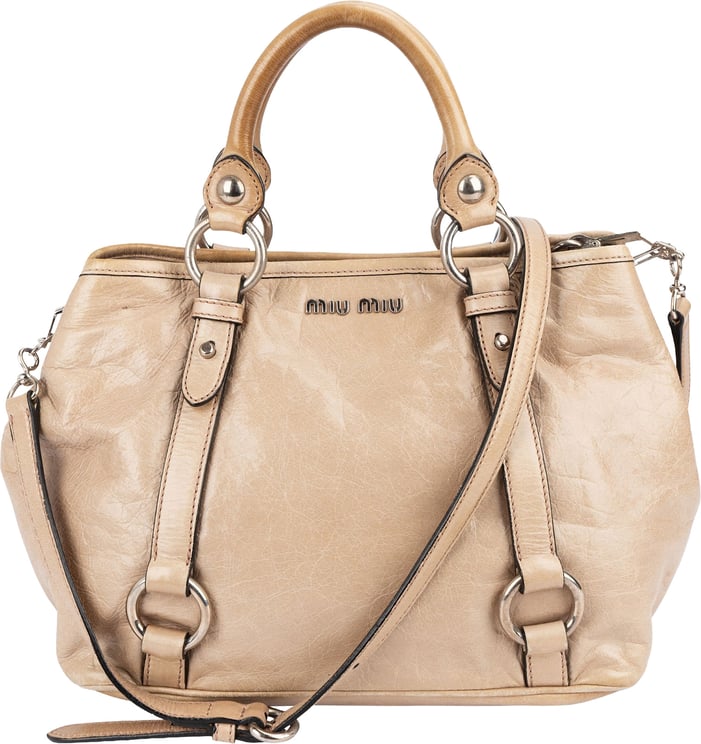 Miu Miu Miu Miu Vitello Lux Satchel Handbag