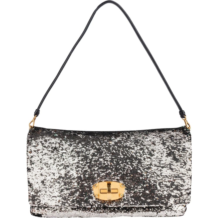 Miu Miu Miu Miu Bicolor Sequin Flap Hobo Shoulder Bag