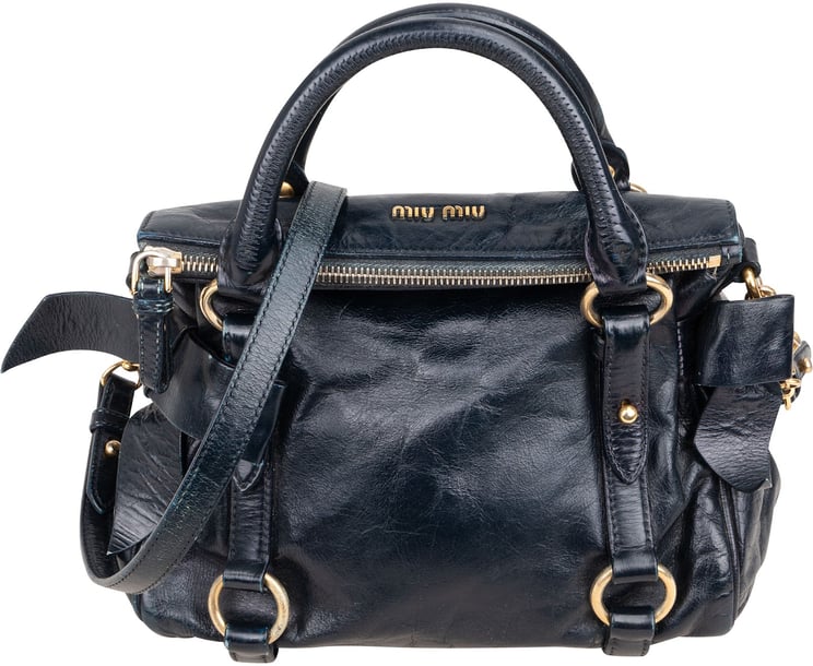 Miu Miu Miu Miu Vitello Lux Bow Handbag