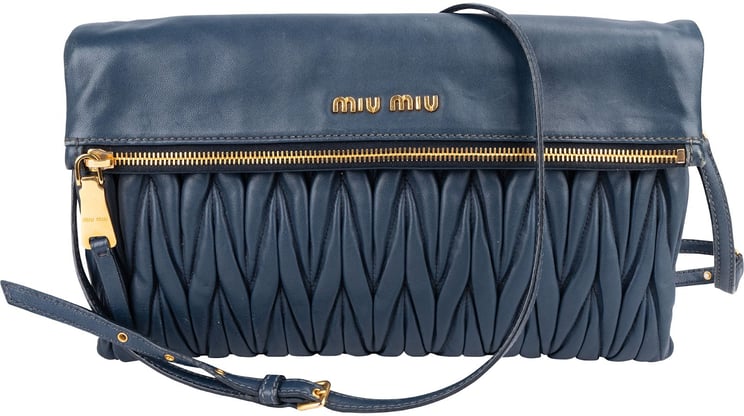 Miu Miu Miu Miu Matelassé Nappa Leather Flap Crossbody Bag