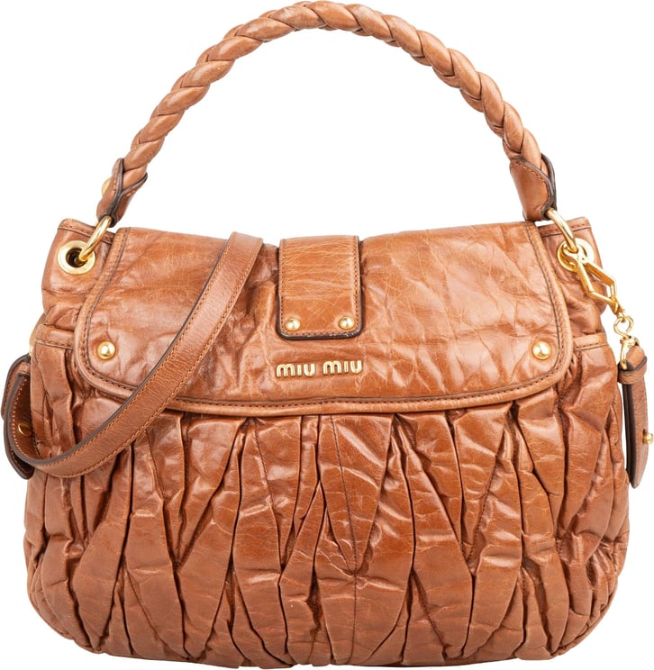 Miu Miu Miu Miu Vitello Quilted Leather City Handbag