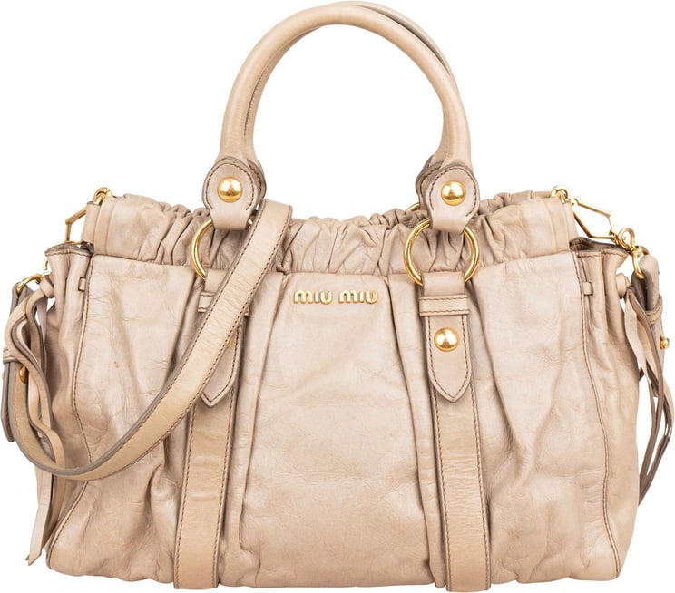 Miu Miu Miu Miu Vitello Lux Bauletto Satchel Handbag