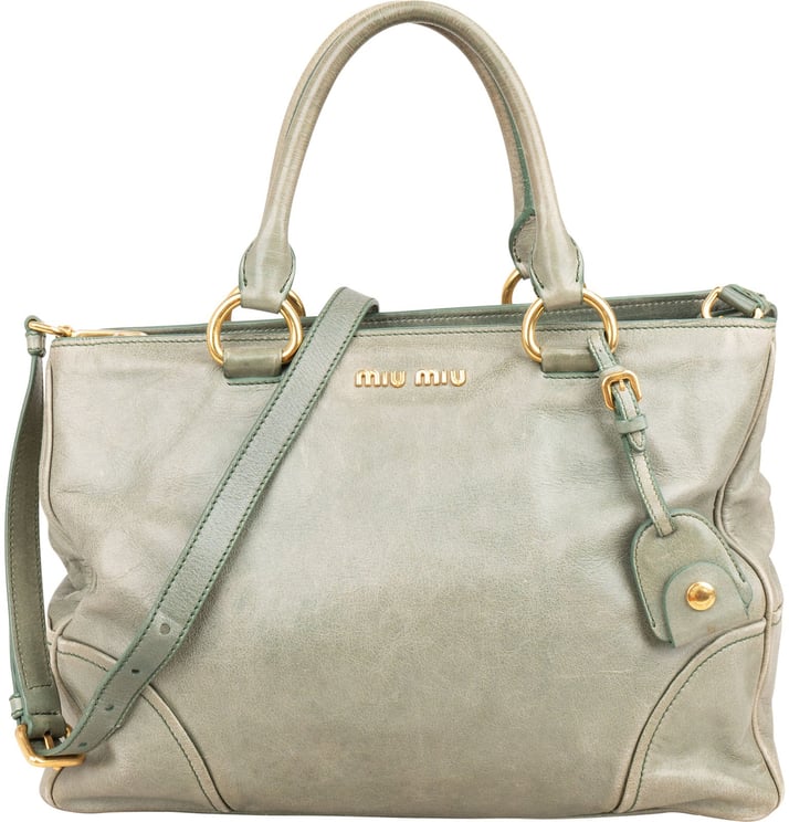 Miu Miu Miu Miu Vitello Lux Tote Handbag