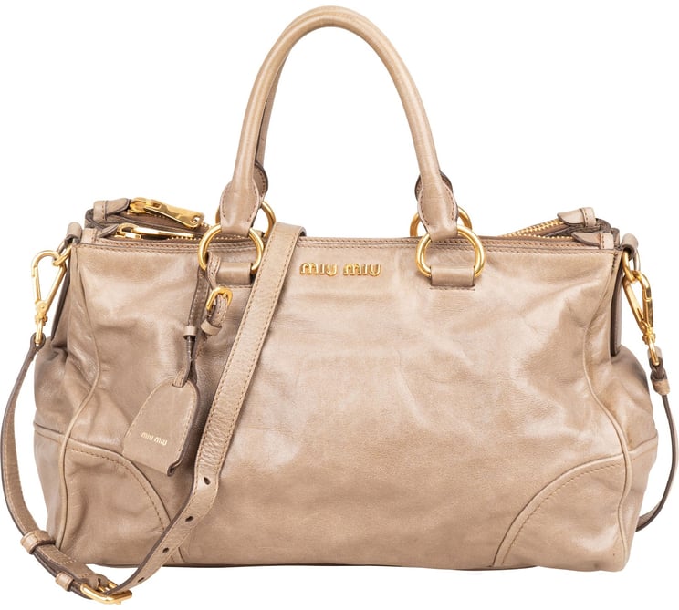 Miu Miu Miu Miu Vitello Shine Satchel Handbag