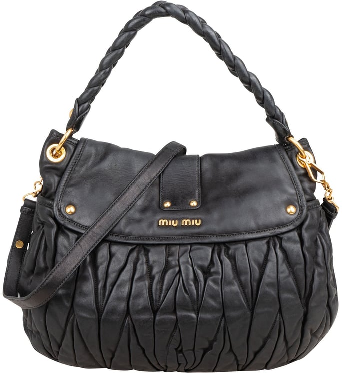 Miu Miu Miu Miu Nappa Matelassé Leather Coffer Handbag