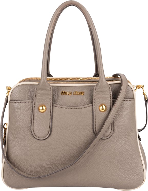 Miu Miu Miu Miu Vitello Daino Leather Bauletto Handbag