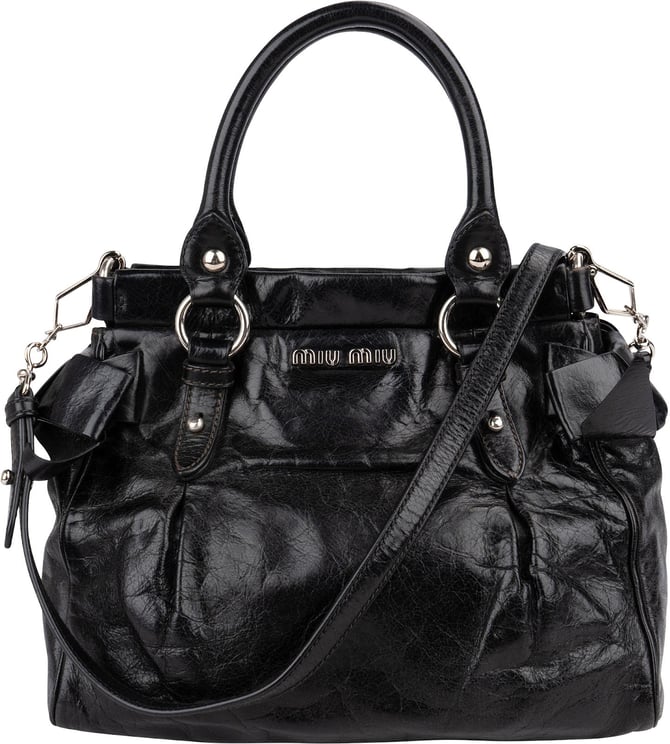 Miu Miu Miu Miu Vitello Lux Leather Handbag