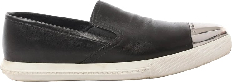 Miu Miu Miu Miu Leather Slip-on in Black 5S9010, Size 38.5 EU