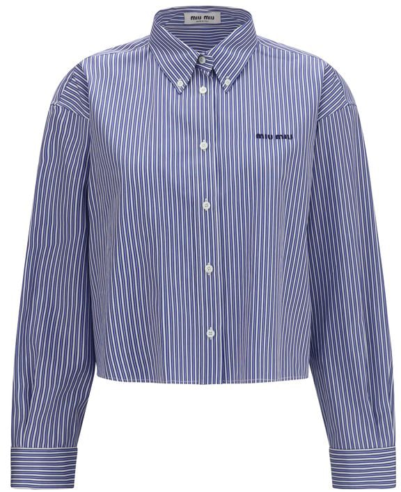 Miu Miu Miu Miu Blue Cotton Dress Shirt