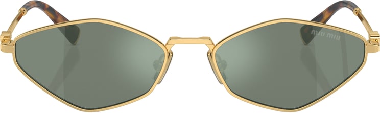 Miu Miu 0mu 56zs Geometric Gold-Tone Metal Sunglasses