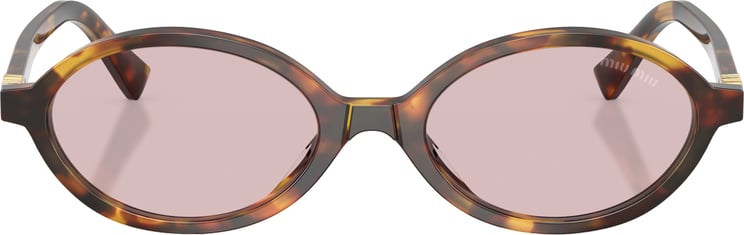 Miu Miu 0mu 04zs Tortoiseshell Oval Sunglasses