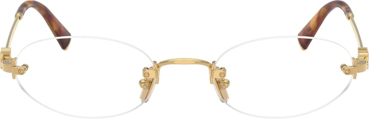 Miu Miu 0mu 53wv Rimless Oval Sunglasses