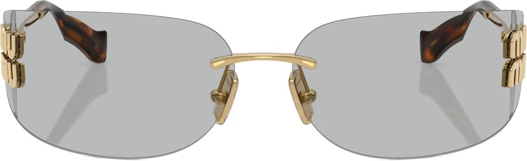 Miu Miu Rimless Sunglasses with Rectangular Grey Lenses