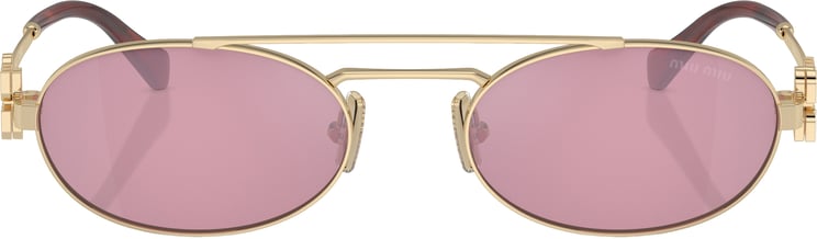 Miu Miu 0mu 54zs Gold Metal Oval Sunglasses