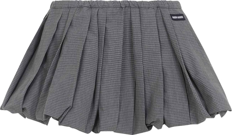 Miu Miu Miu Miu Plissé Check Mini Skirt