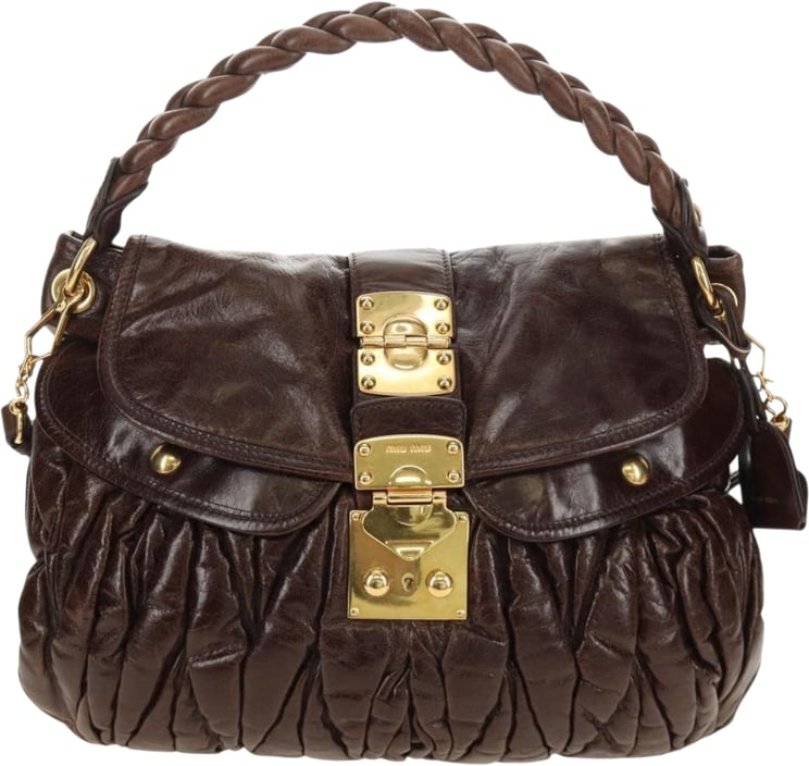 Miu Miu Miu Miu Coffer Convertible Hobo Matelasse Leather Medium