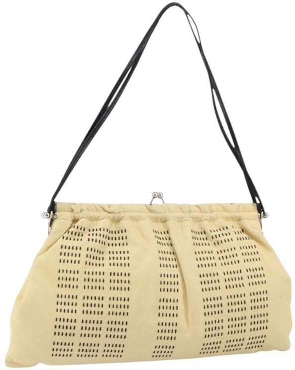 Miu Miu Miu Miu Kisslock Frame Top Handle Bag Leather