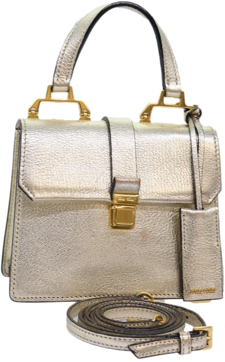 Miu Miu Miu Miu Madras Convertible Compartment Top Handle Bag Leather Medium