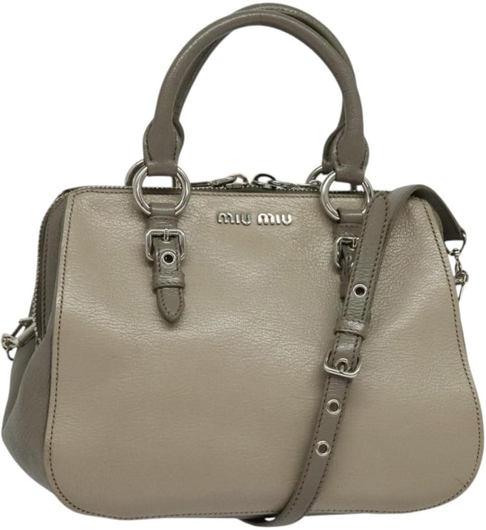 Miu Miu Miu Miu Madras Bowler Bag Leather Medium