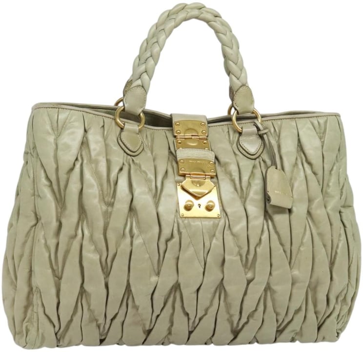 Miu Miu Miu Miu Coffer Convertible Satchel Leather