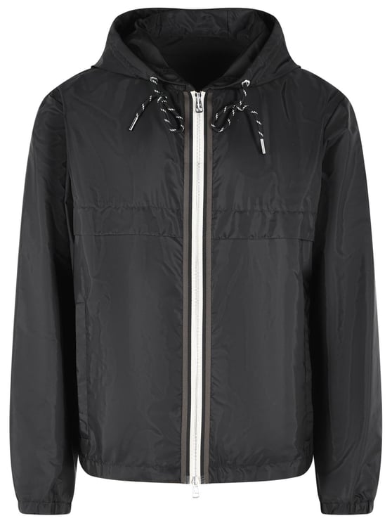 Moncler 'Nidge' Black Polyamide Hooded Jacket