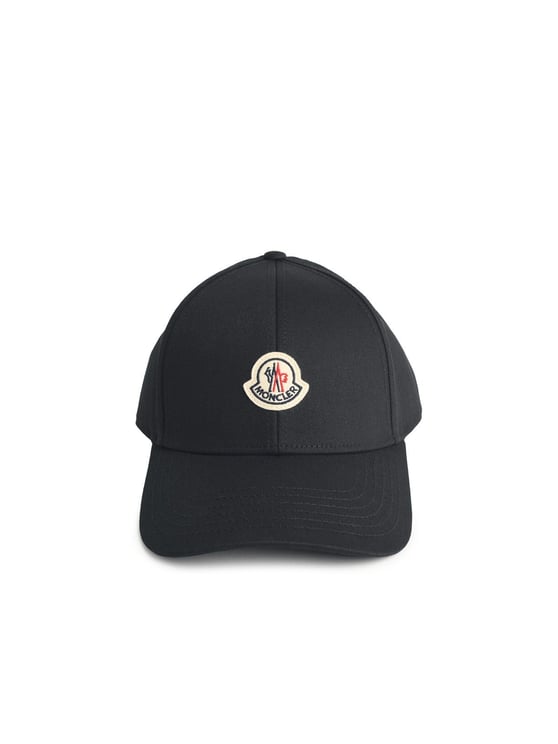 Moncler Black Cotton Cap