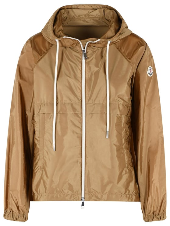 Moncler 'Coquelicot' Camel Beige Polyamide Hooded Jacket