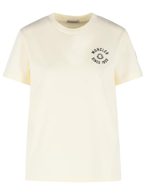 Moncler Cream Cotton T-Shirt