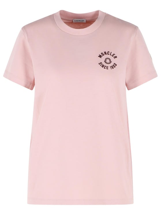 Moncler Pink Cotton T-Shirt