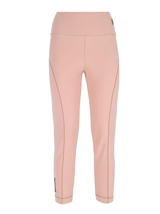 Moncler Logo Track Pants, In Pink Nylon