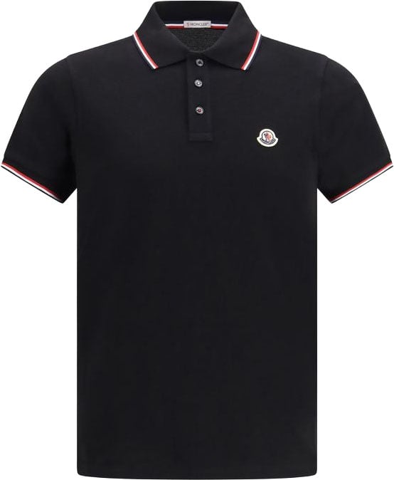 Moncler Moncler Black Cotton Polo Shirt