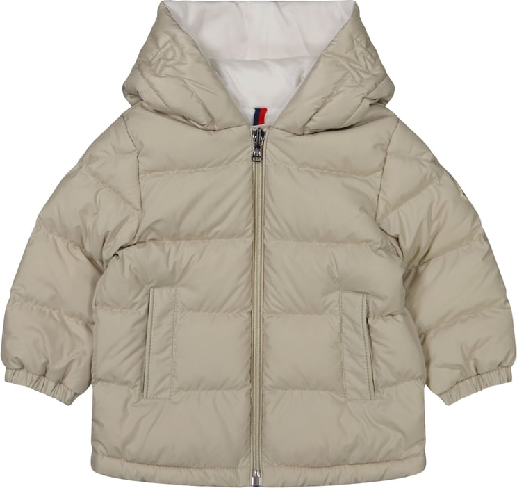 Moncler Moncler Najan Baby Jongens Winterjas In Beige