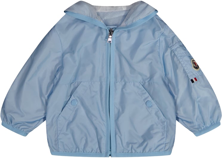 Moncler Moncler Songu Baby Jongens Zomerjas In Licht Blauw
