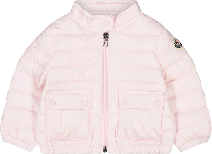 Moncler Moncler Baby Meisjes Jas Licht Roze