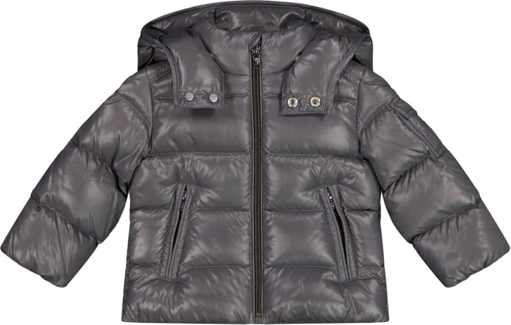 Moncler Moncler Maya Baby Jongens Winterjas In Grijs