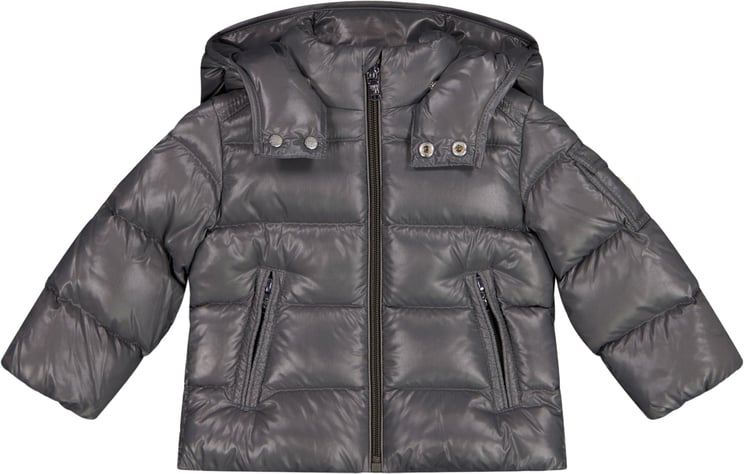 Moncler Moncler Maya Baby Jongens Winterjas In Grijs