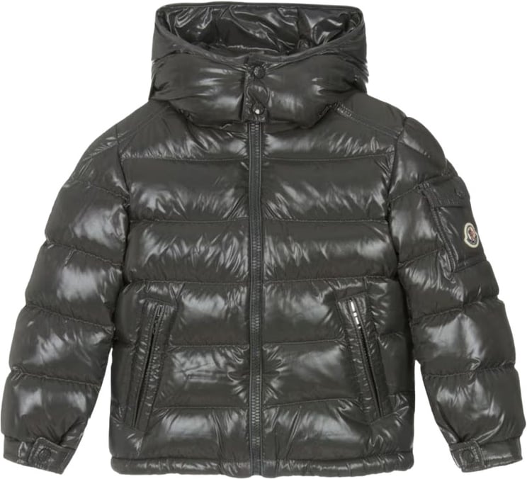 Moncler Moncler Maya Baby Jongens Winterjas In Grijs