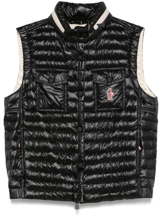 Moncler Black Gumiane Water-Repellent Quilted Vest