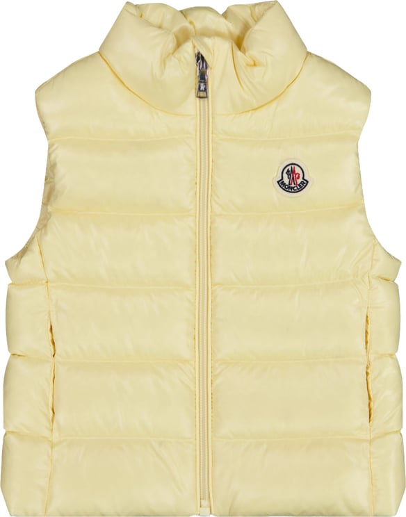 Moncler Moncler Ghany Baby Meisjes Bodywarmer In Geel