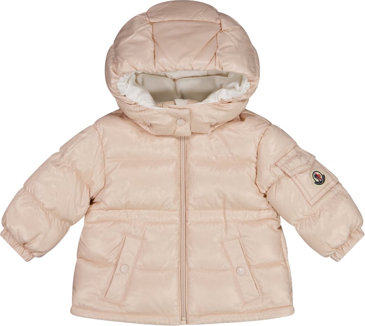 Moncler Moncler Maire Baby Meisjes Winterjas In Licht Roze
