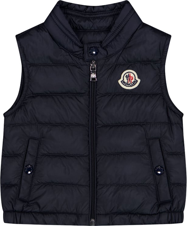 Moncler Moncler New Amaury Baby Jongens Bodywarmer In Navy