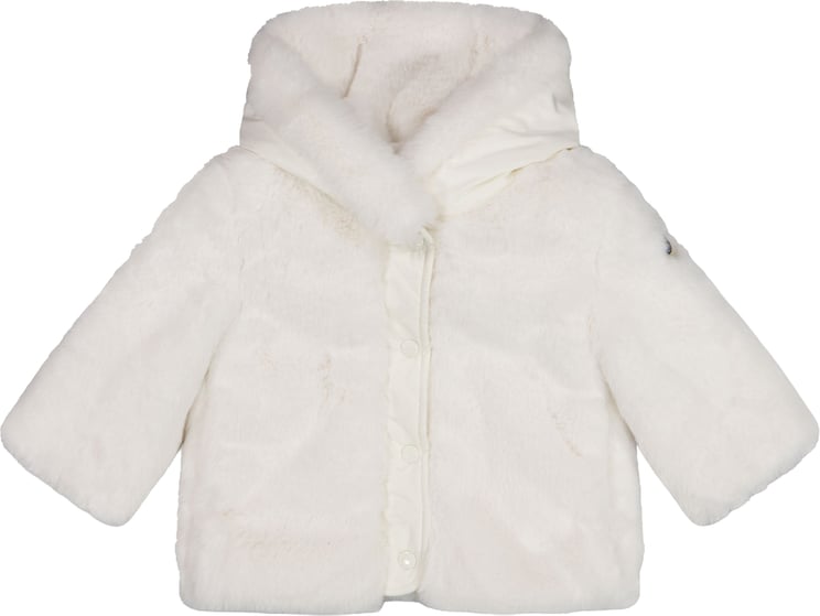 Moncler Moncler Viona Baby Meisjes Winterjas In Off White