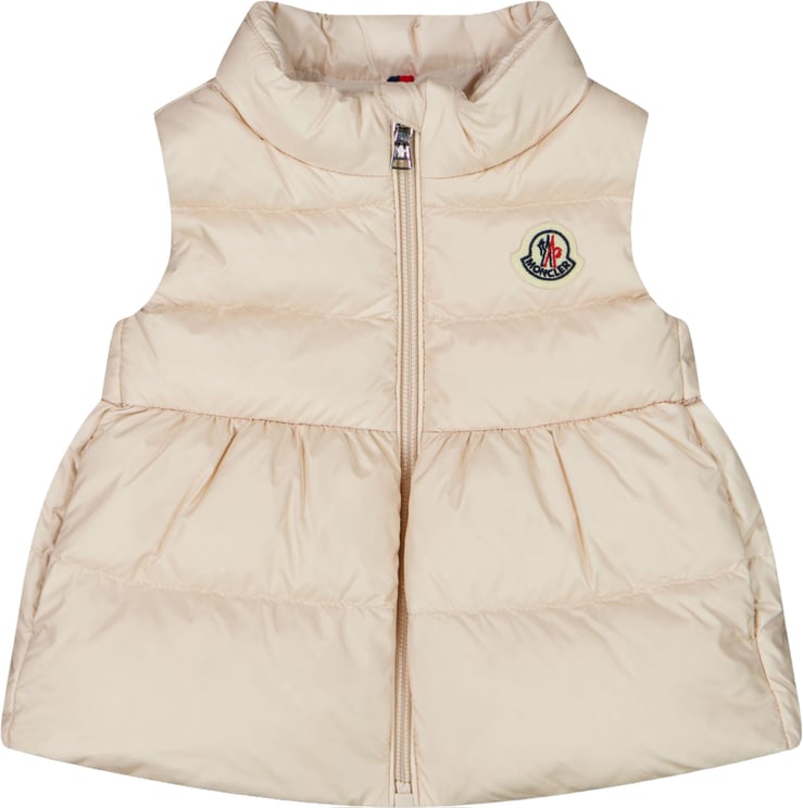 Moncler Moncler Hivette Baby Meisjes Bodywarmer In Licht Roze