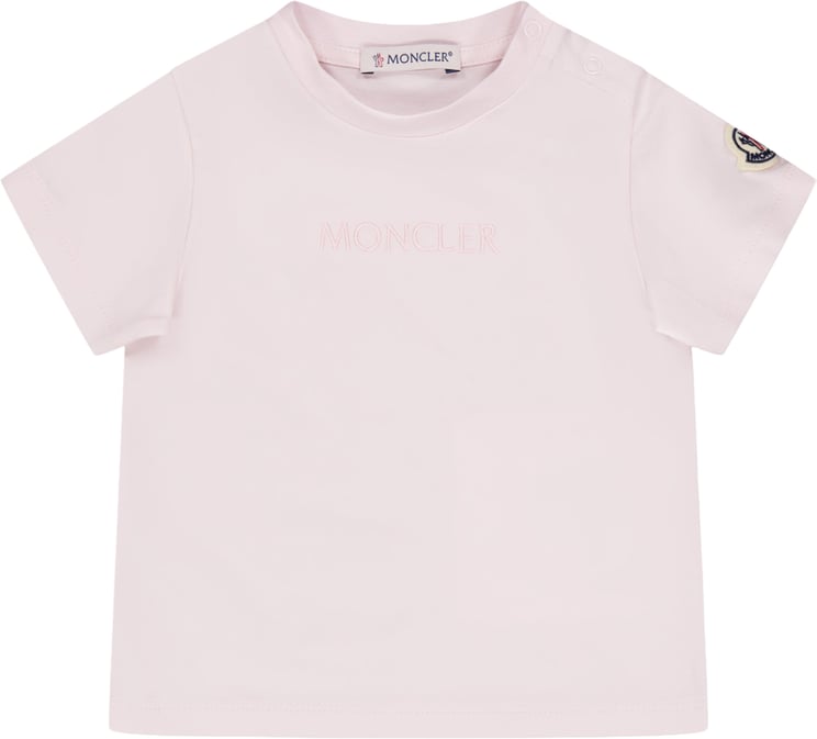Moncler Moncler Baby Meisjes T-Shirt In Licht Roze