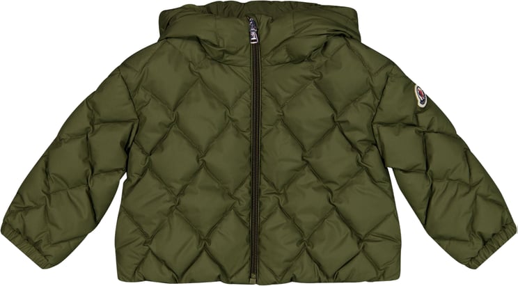 Moncler Moncler Ava Baby Meisjes Winterjas In Donker Groen
