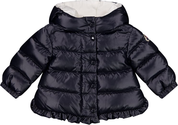 Moncler Moncler Tazui Baby Meisjes Winterjas In Navy