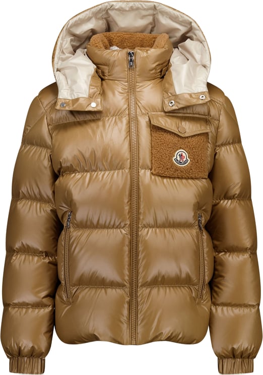 Moncler Moncler Yule Kinder Jongens Winterjas In Beige